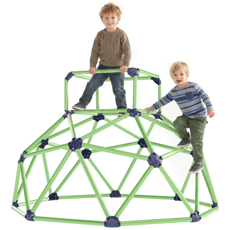 AIYAPLAY Dôme d'escalade enfant 183 cm, cage à grimper, intérieure et extérieure, charge 90 kg, assemblage facile, vert