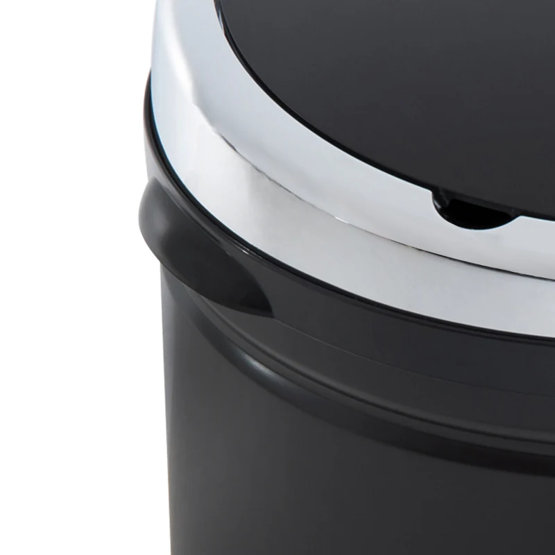 HOMCOM Cubo de Basura Automático 50L con Tapa Cierre Suave y Silencioso Cuerpo de Acero Inoxidable Negro