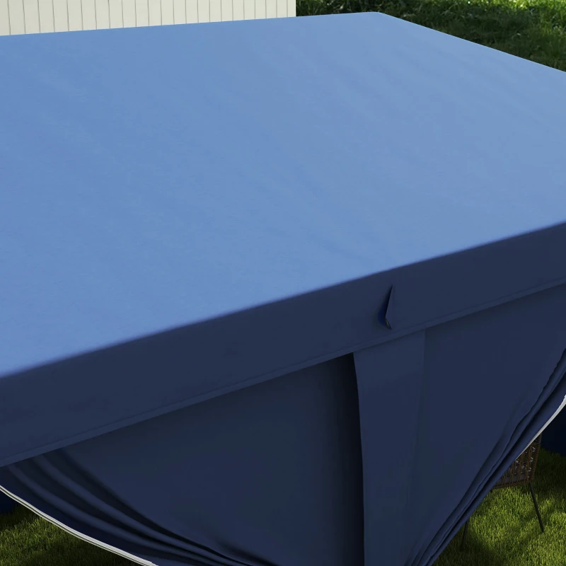 Outsunny 3x6m Pop-Up Gazebo, with Curtain Walls and Windows, Blue