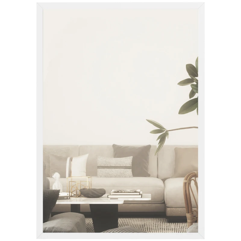 HOMCOM Oglindă de perete dreptunghiulară cu cârlige, din sticlă și MDF, 40x60 cm, albă