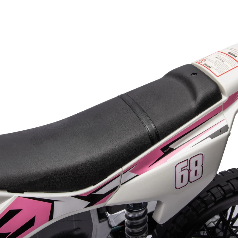 AIYAPLAY Moto Eléctrica Cross para Niños 3-6 Años 12V 2 Motores 5 km/h Rosa