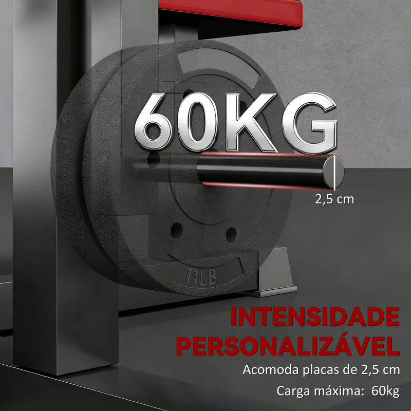SPORTNOW Máquina de Bíceps e Tríceps 2 em 1 Banco de Curl de Pregador com Assento e Suporte de Cotovelo Ajustáveis 105x95x80 cm Preto