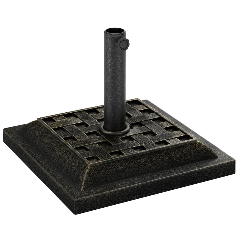 Outsunny Basamento per Ombrellone da Giardino in Resina e Acciaio Stile Vintage