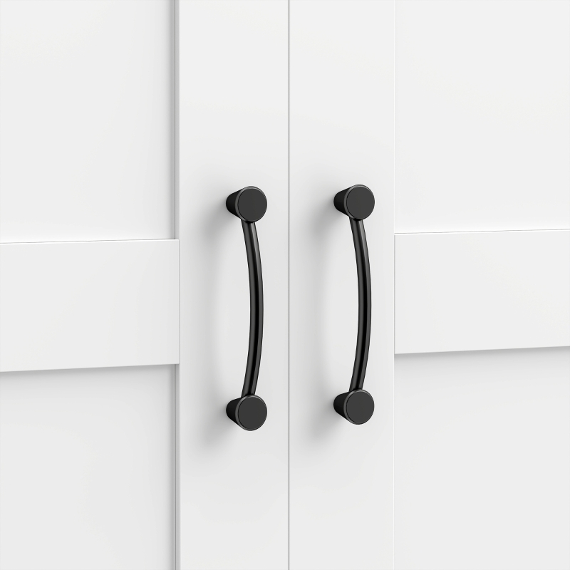 HOMCOM Voorraadkast 175 cm met opbergruimte, keukenkast met soft-close deuren en verstelbare planken, wit