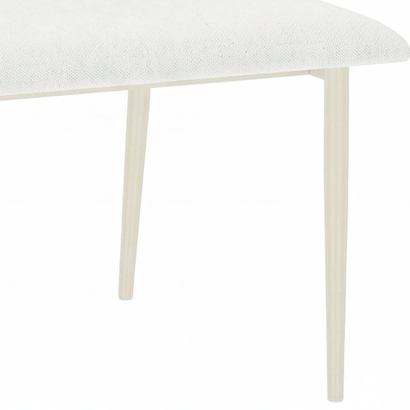 HOMCOM Eetkamerbank zonder armleuningen, linnenlook stof, keukenbank met rugleuning en metalen poten, beige