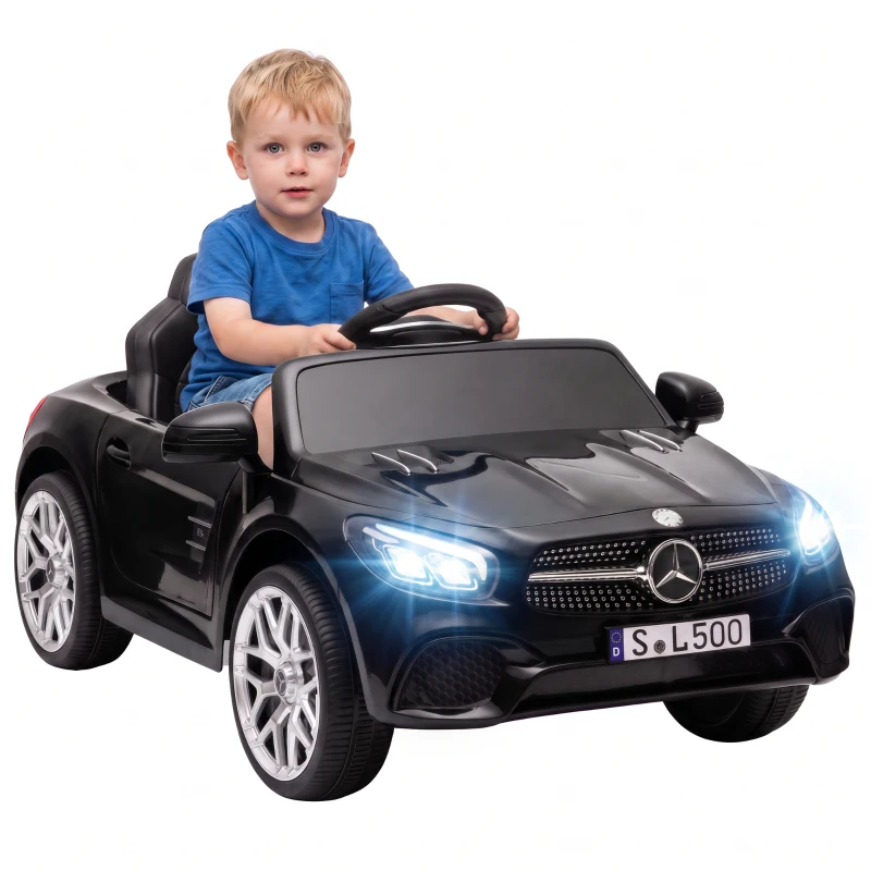 AIYAPLAY Mercedes-Benz Elektroauto für Kinder mit Fernbedienung Schwarz
