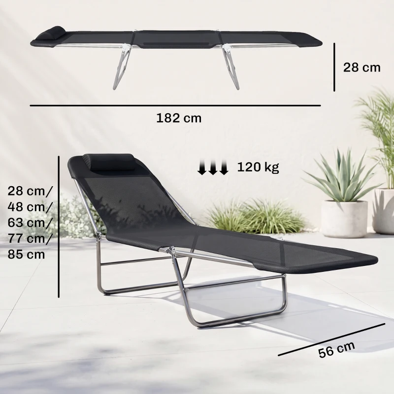 Outsunny Ligstoel liggen ligbank voor buiten stoel relax lounger lounger voor in het bad tweebenig 4 kleuren