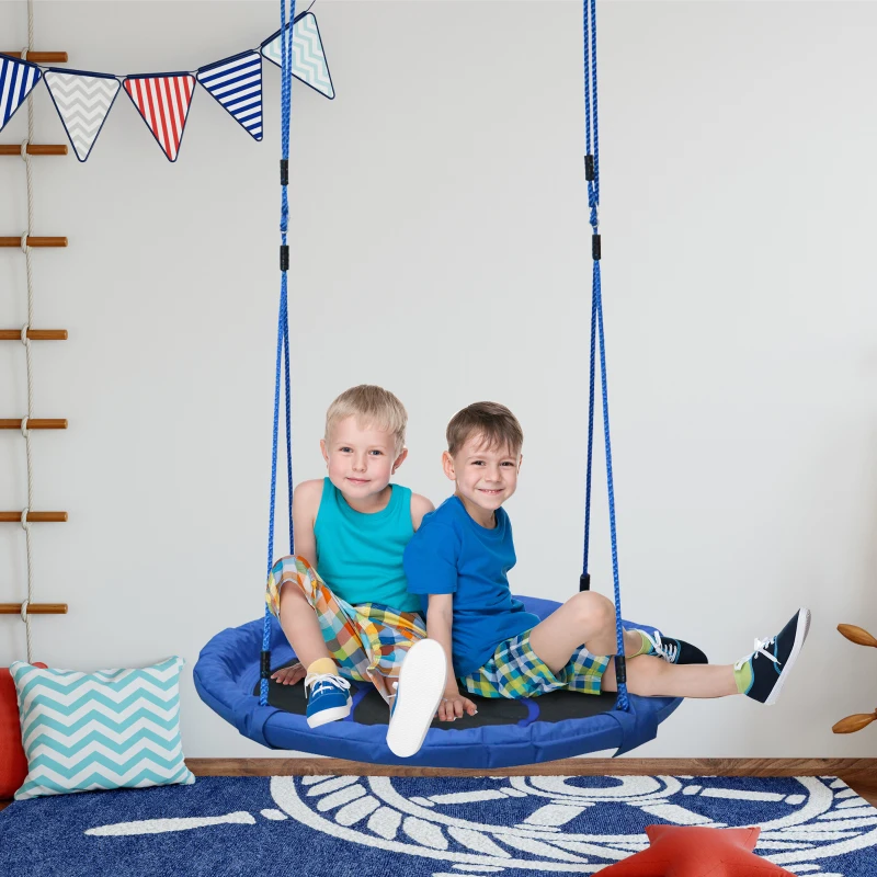 HOMCOM Altalena da Giardino per Bambini tra 3 e 8 anni, Altalena per Bambini da Interno ed Esterno 100x180 cm, Carico Massimo 100kg