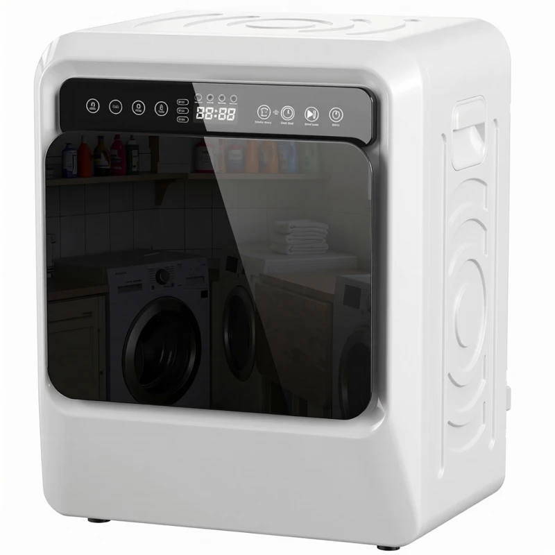 HOMCOM 5kg Vented Tumble Dryer, 1000W Compact Tumble Dryer with Smart Drying, Freestanding Stackable Clothes Drying Machine