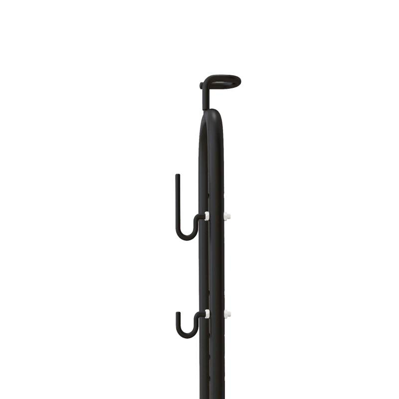 HOMCOM Suport bicicletă cu cârlige reglabile, compatibil cu biciclete 24"-29" și 700C, pentru garaj, interior și exterior, negru