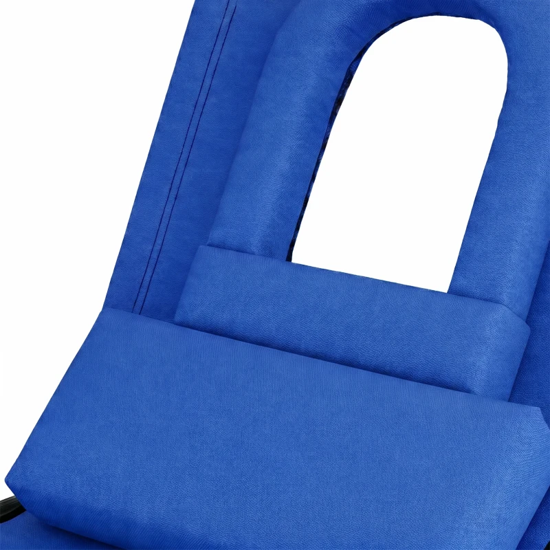 Outsunny ligbed met leesgat 190 cm x 56 cm x 28 cm, blauw