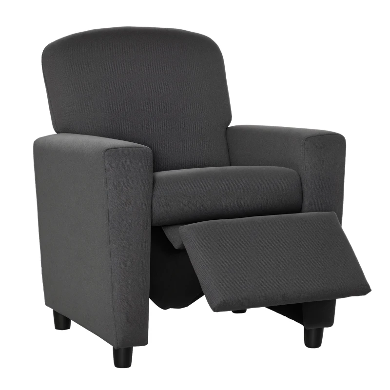 HOMCOM 2 in 1 design Kids Sofa Armchair with Footrest for Children Playroom Bedroom Living Room, 55 x 50 x 67cm, Grey