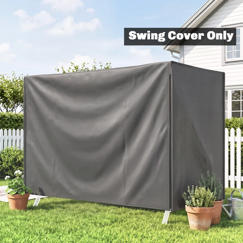 Outsunny 205 x 124cm Three-Seater Swing Chair Protective Cover Dark Grey