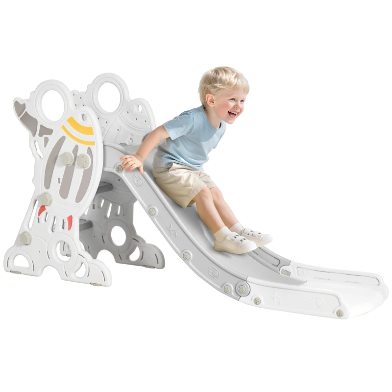 AIYAPLAY Space-Themed Baby Slide Freestanding Slide for Kids, for Ages 1.5-3 Years - Grey