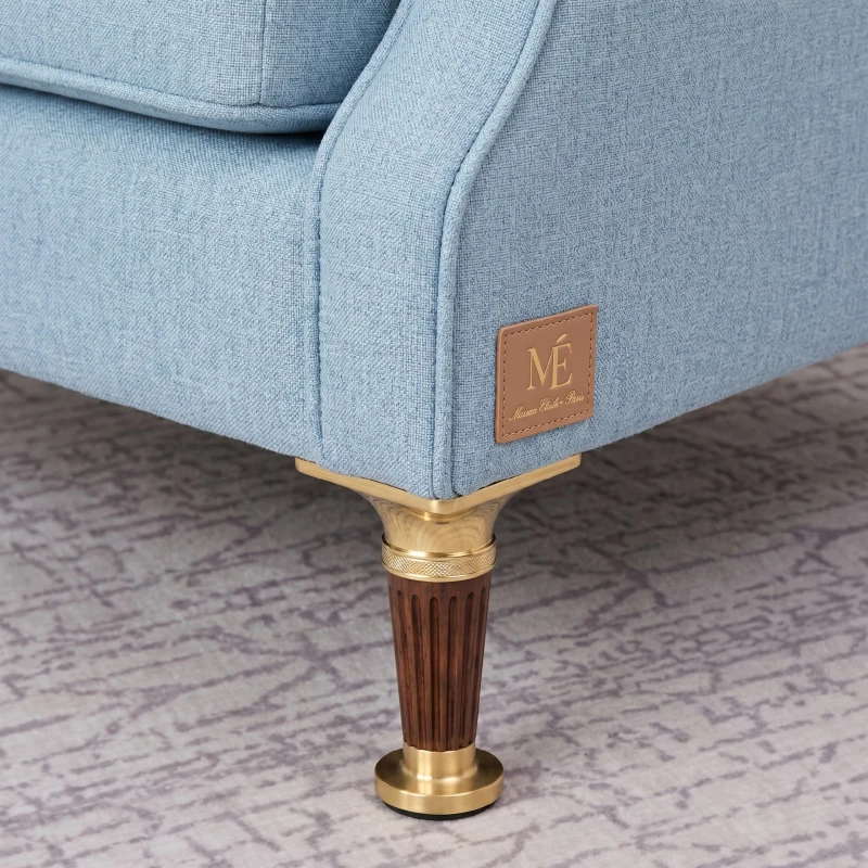 HOMCOM Fotoliu pentru Copii din Material Textil pentru Cameretta cu Capitonaj, Max. 65 kg, 49x45x44 cm, Albastru