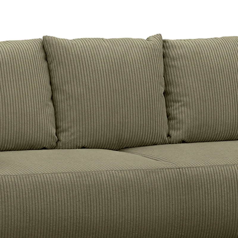 HOMCOM Slaapbank met verstelbare rugleuning, bedfunctie, verborgen opbergruimte en cordbekleding, donkergroen