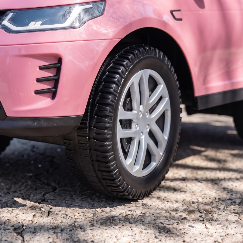 AIYAPLAY Land Rover Discovery loopauto met claxon, motorgeluiden en opbergruimte, roze, 18-36 maanden