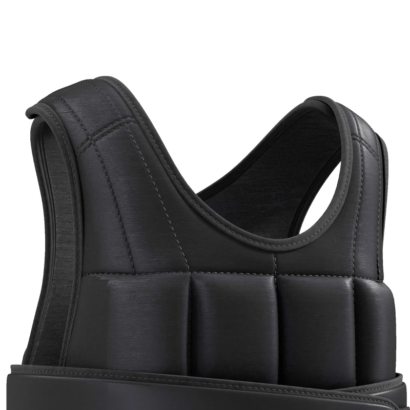 HOMCOM Gewichtsvest 10 kg, verstelbaar trainingsvest met uitneembare gewichten, zwart