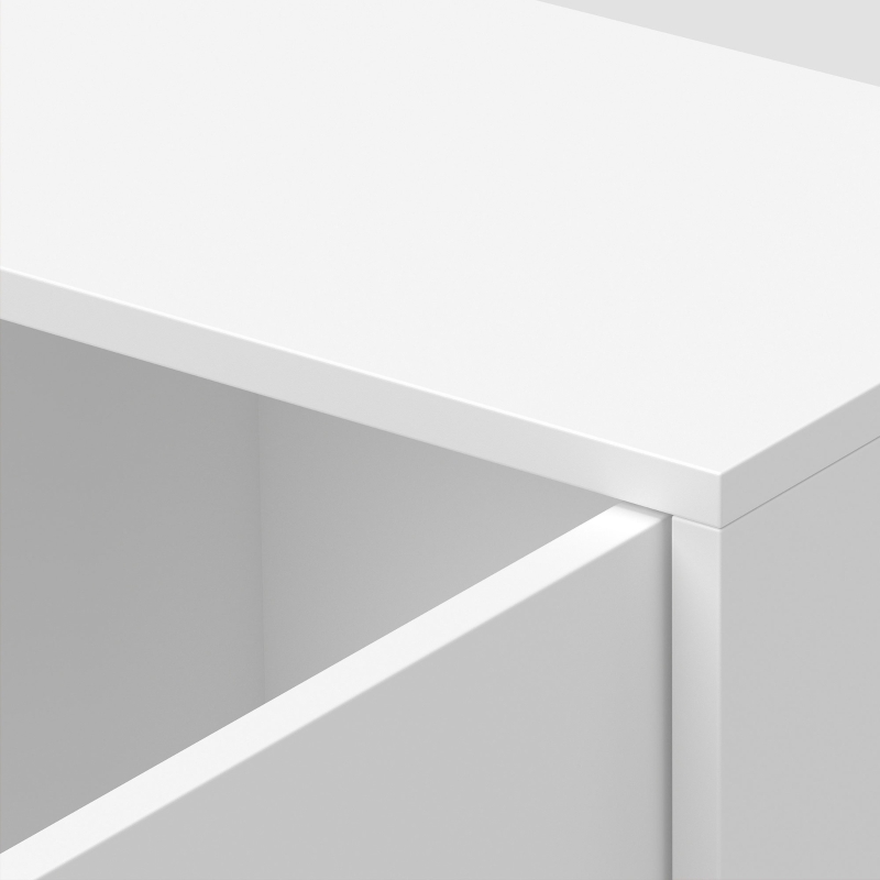 HOMCOM Kast voor boven de wasmachine, hoge badkamerkast met 2 deuren en open vak, 66 x 24 x 191 cm, wit
