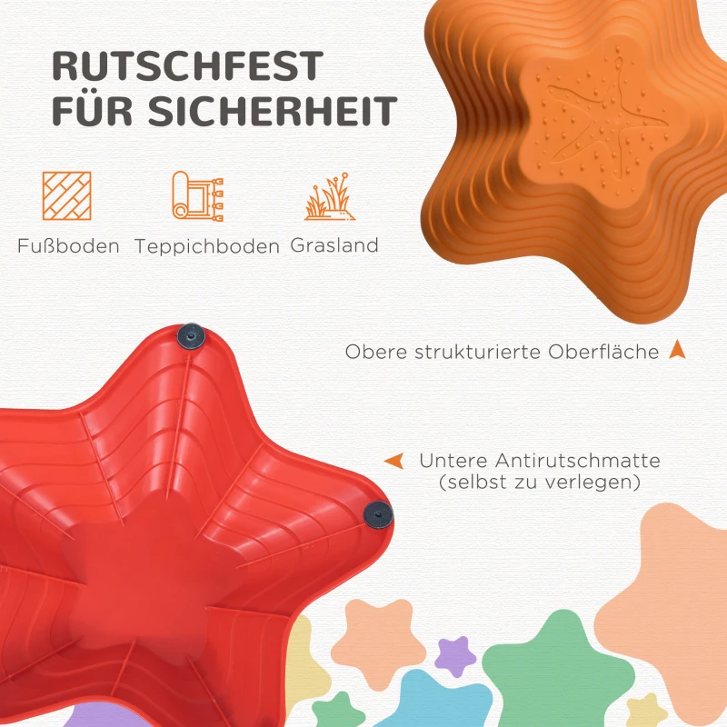 Outsunny Tritsstenen voor Kinderen, stapelbaar, antislip, 3 Maten, tot 80 kg, Binnen-/buitengebruik