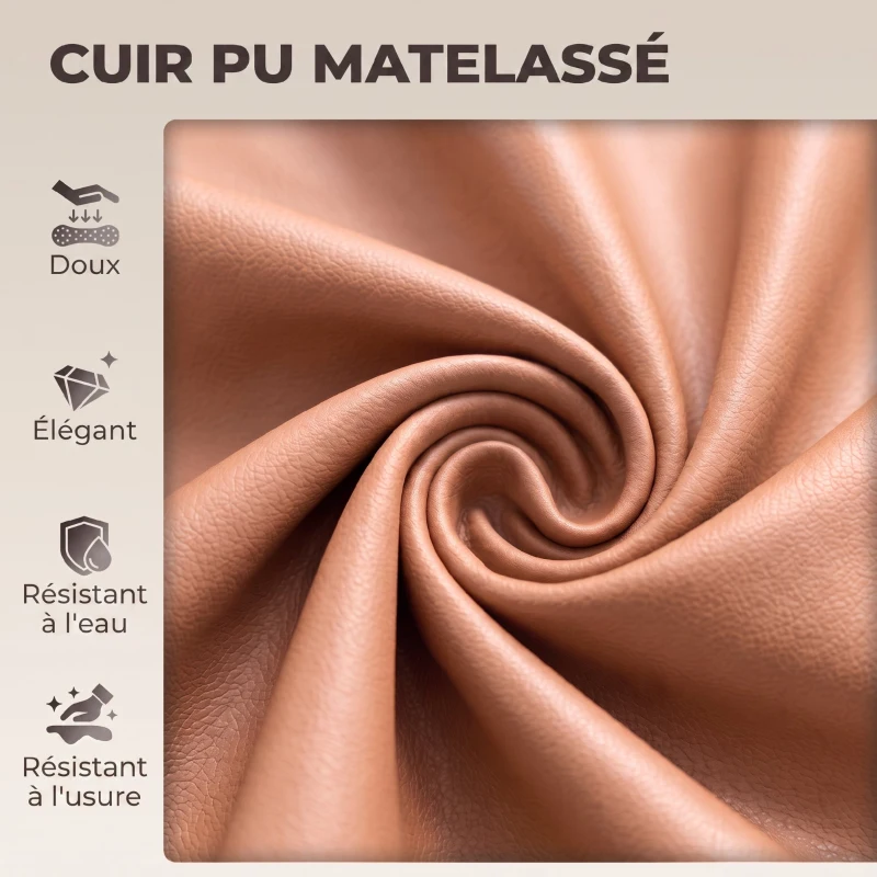 HOMCOM Lot de 2 Tabourets de Bar, Hauteur Réglable, Pivotant 360°, Dossier, Accoudoirs, Repose-Pieds, 49,5x48,5x108cm, Marron