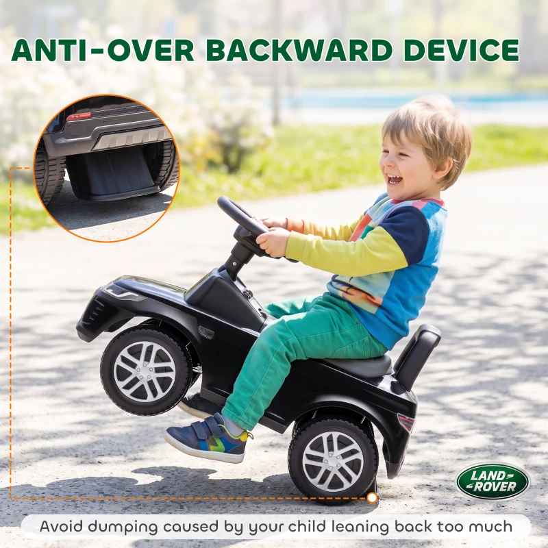 AIYAPLAY Land Rover Licensed Toddler Ride on Car with Horn, Engine Sounds, Under-Seat Storage, for 18-36 Months, Black