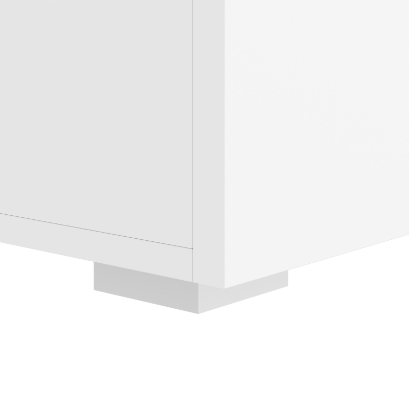 HOMCOM Modern dressoir, vrijstaande opbergkast met lade en verstelbare plank, wit