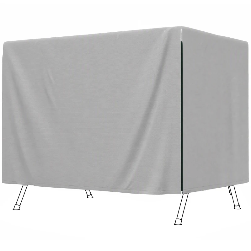 Outsunny Funda Protectora Impermeable para Balancín de Jardín 3 Plazas con Cremallera Antipolvo y Antiviento 215x155x150 cm