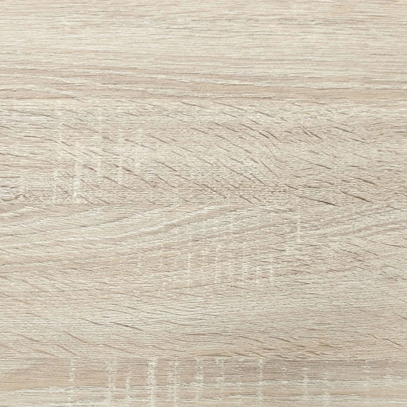 HOMCOM Ronde bijzettafel met open glazen legplank voor kleine ruimtes, 41,8 x 39,8 x 53,5 cm, eiken