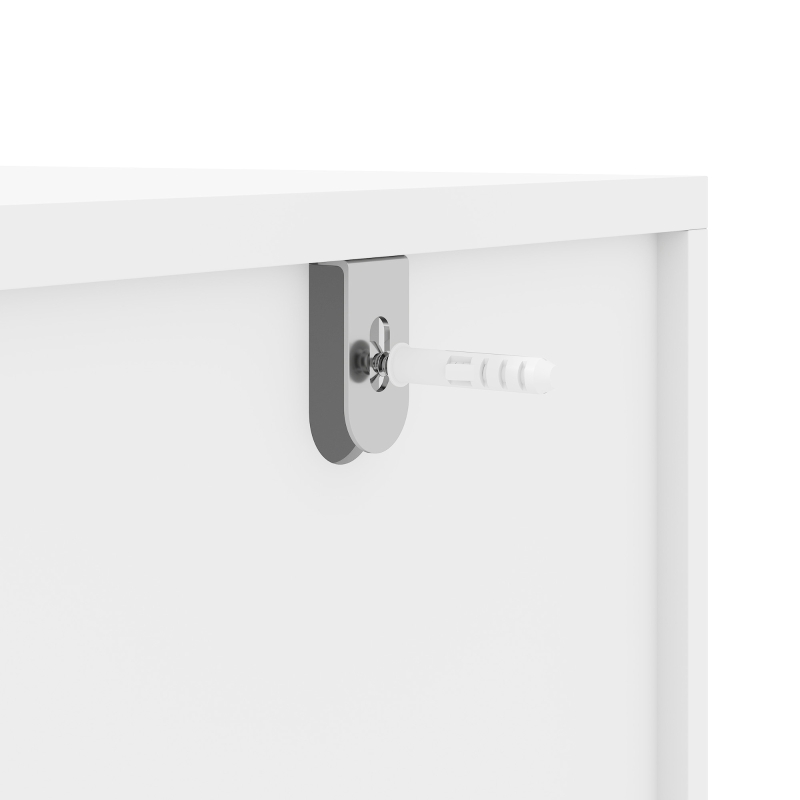 HOMCOM Modern dressoir, vrijstaande opbergkast met lade en verstelbare plank, wit
