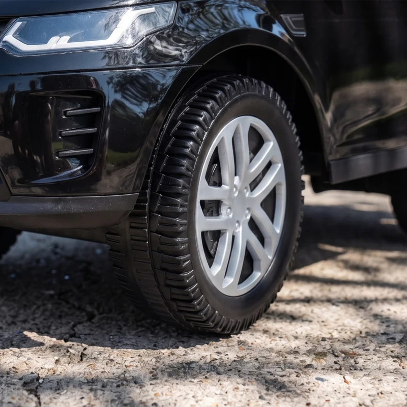 AIYAPLAY Land Rover Discovery loopauto met claxon, motorgeluiden en opbergruimte, 18-36 maanden, zwart