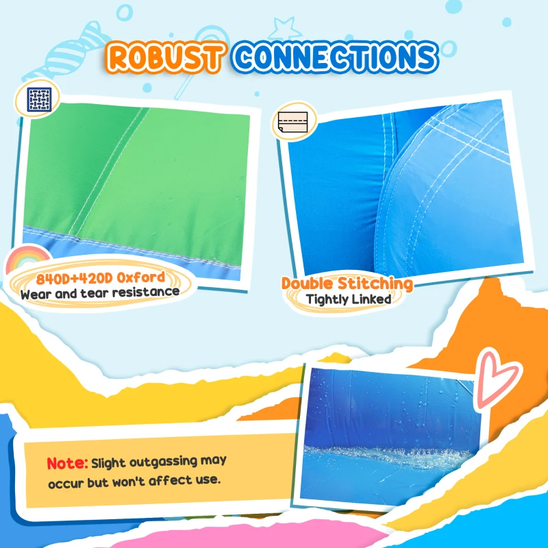 AIYAPLAY 8 in 1 Inflatable Bounce House with 550W Blower, Slide, 2 Pools, Basketball Hoop, Climbing Wall, Water Gun, Ring Toss