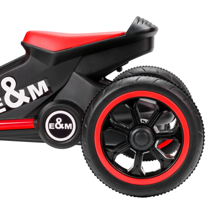 AIYAPLAY Driewieler, kinderfiets, loopfiets met pedalen voor kinderen van 18-36 maanden, staal, 79 x 44 x 50 cm, rood