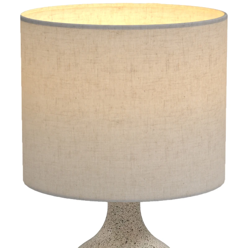 HOMCOM Tafellamp, nachtlamp met keramische voet, linnen lampenkap, 22 x 22 x 45 cm, zand/beige