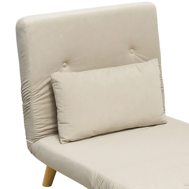 HOMCOM 2-in-1 fauteuil, relaxfauteuil en gastenbed, 72 x 78 x 79 cm, grijs