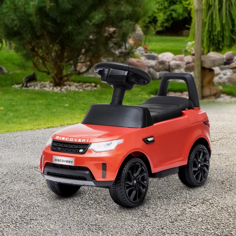 AIYAPLAY Macchina per Bambini con Licenza Land Rover 6V, Funzionamento Elettrico e a Spinta, Velocità 3km/h, Rosso