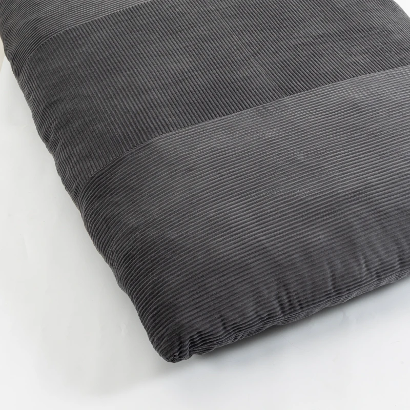 HOMCOM 2-in-1 vloerstoel van cord, inklapbare vloersofa voor lezen, gamen en mediteren, slaapbank voor de slaapkamer