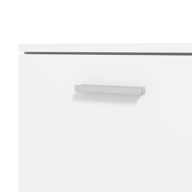 HOMCOM Modern dressoir, vrijstaande opbergkast met lade en verstelbare plank, wit