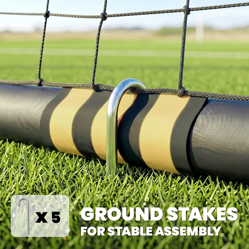SPORTNOW Football Goal, 6 x 4ft Portable Football Net with EPE Foam Padding, PVC Tube Covers Ground Stakes and Metal Frame