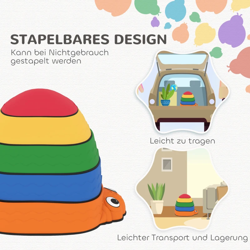 AIYAPLAY Balanciersteinen voor Kinderen 5 Stuks Antislip Stapelbaar 2-8 Jaar voor Binnen Buiten