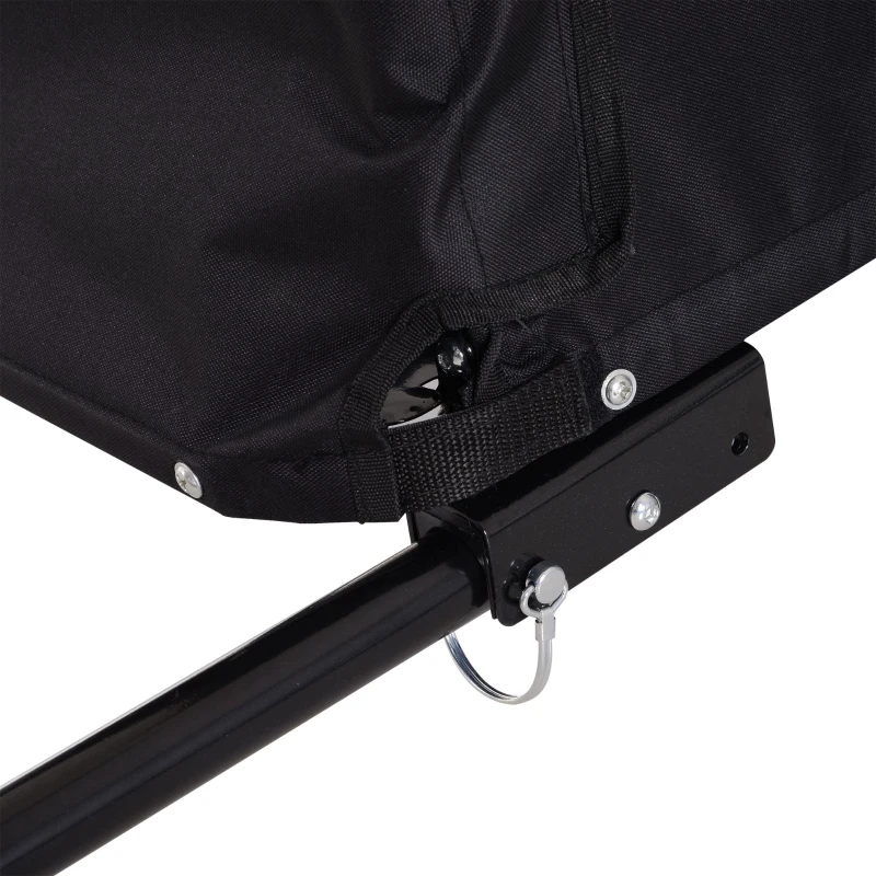 HOMCOM Remorque vélo pliable avec 4 réflecteurs rouge noir 86x61x39cm