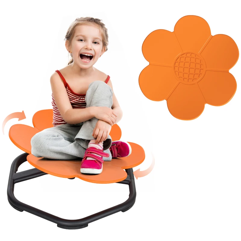 AIYAPLAY Sensorische Kinderstoel, Draaisstoel voor Autisme, Sensorische Balans Trainingszit, Kunststof Oranje