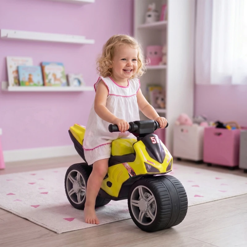 AIYAPLAY Draisienne pour Enfant, Vélo d'Équilibre avec Musique et Roues Extra-Larges, pour Filles et Garçons 18-36 Mois, Vert