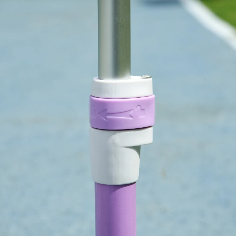 AIYAPLAY Kinderroller, LED-Räder, sanfte Fahrt, anpassbare Höhe, Kunststoff, Stahl, Lila