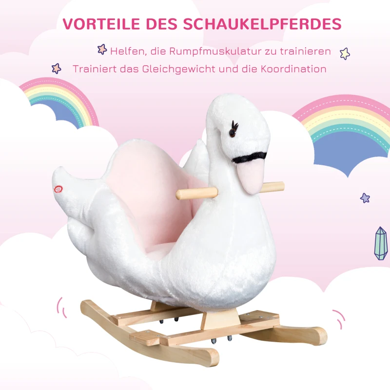 HOMCOM kinderen schommelpaard schommeldier zwaan
