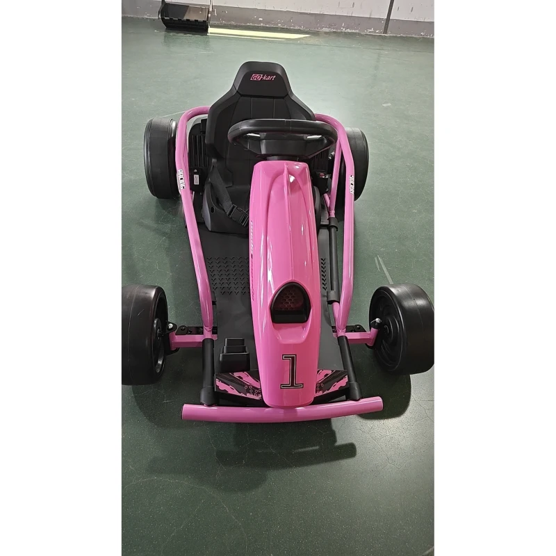 HOMCOM Kart Elétrico 24 V para Crianças Até 13 km/h Kart com Função Mapa da Operação com 2 Motores para 8–12 Anos Rosa