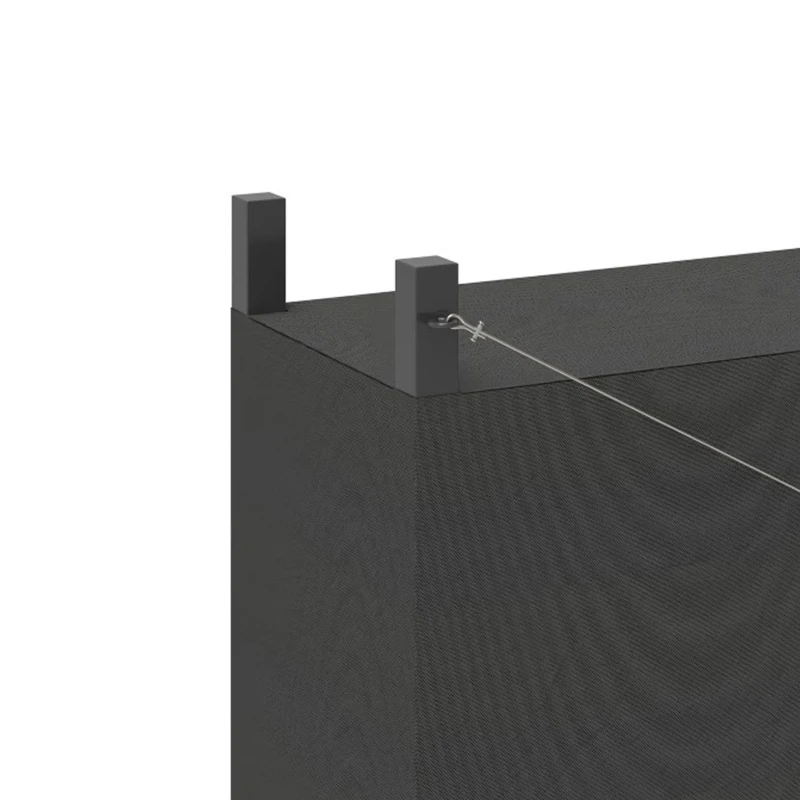 Outsunny Brandhoutrek 202 x 25 x 113 cm met 600D Oxford-hoes, stalen frame, tot 500 kg, zwart