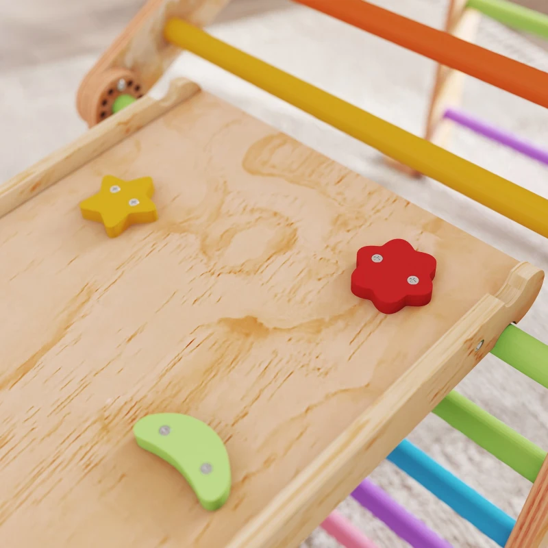 AIYAPLAY 9 in 1 Toddler Climbing Frame with Ramp, Slide, Arch, Ladder, Blackboard for 18-48 Months