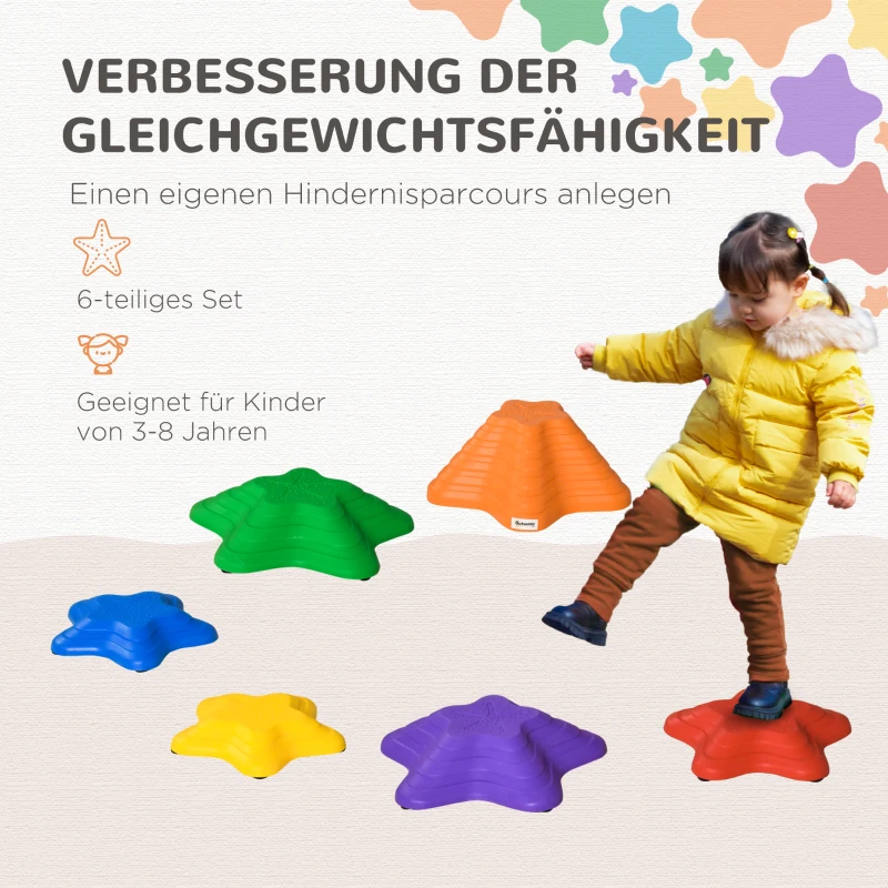 Outsunny Tritsstenen voor Kinderen, stapelbaar, antislip, 3 Maten, tot 80 kg, Binnen-/buitengebruik