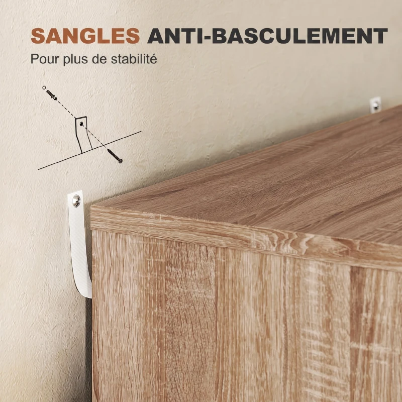 Vinsetto Caisson de bureau à roulette meuble rangement bureau avec 7 tiroirs organisateur pour documents, format A4 ou lettres